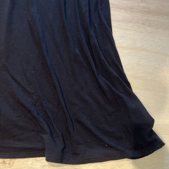 EILEEN FISHER Black Dress Size Large Stretch Jersey Midi Rayon Soft - Picture 5 of 9